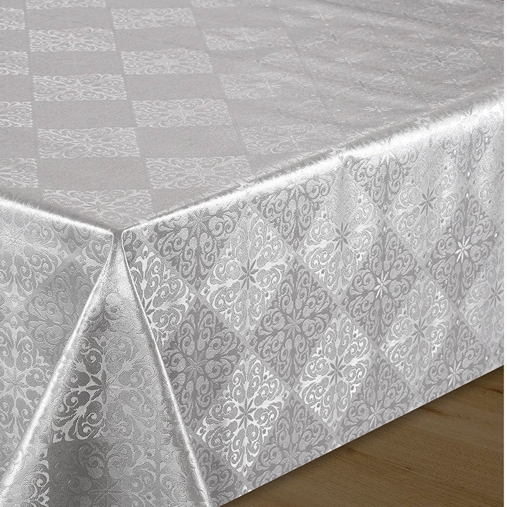 Sølv Lilje – julevoksduk med preget mønster