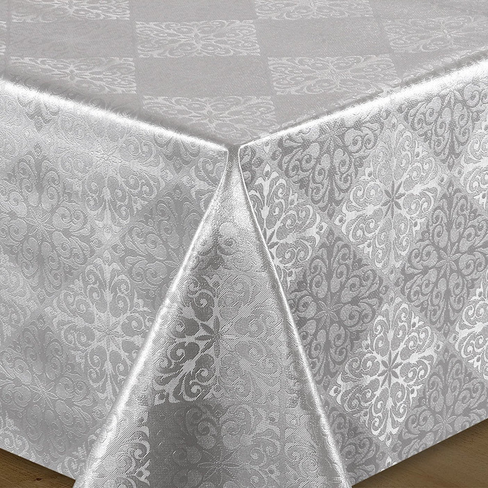 Sølv Lilje – julevoksduk med preget mønster