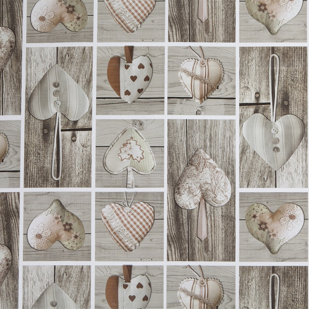 Julevoksduk – Wooden Heart, 140 cm bred