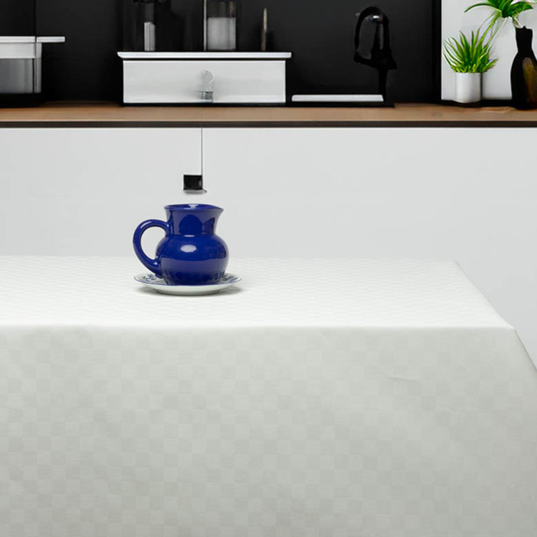 Klassiske Ruter – Voksduk i hvitt