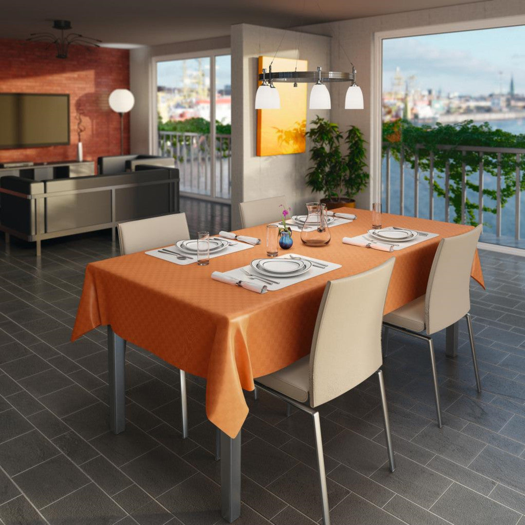 Klassiske Ruter – Voksduk i varm oransje, miljø