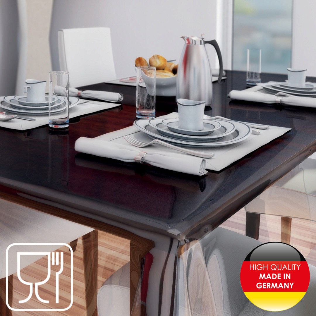 Kraftig gjennomsiktig voksduk – 1,0 mm tykk / ca. 140 cm bred – LFGB