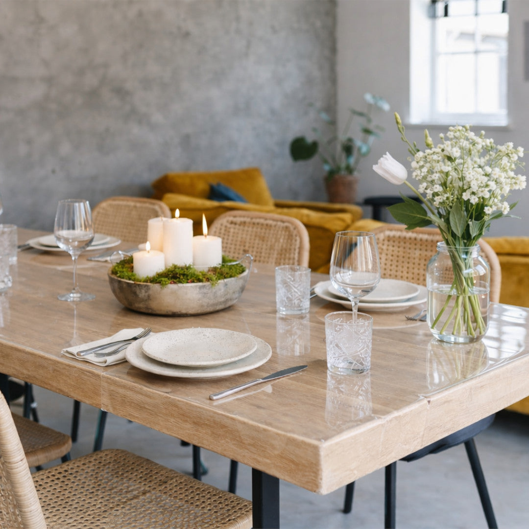 Kraftig gjennomsiktig voksduk i klar plast – 2,0 mm / 150 cm