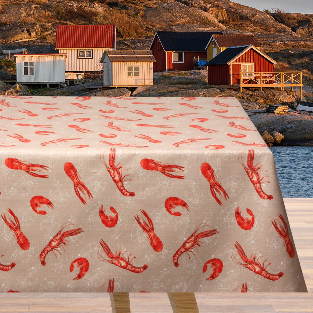 Langoustine Naturel - Akrylduk perfekt til skalldyrlag