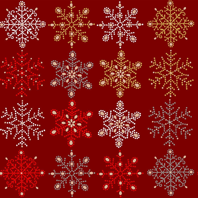 Flake Rouge, Laura Lancelle akrylduk – bomull med lurex, 2 x akryl og flekkavvisende behandling