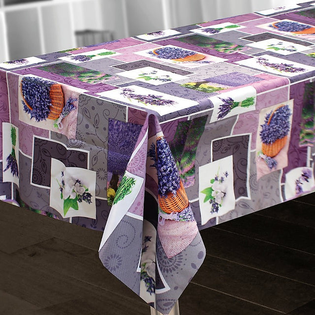 Lavande rund Provence-duk 150 x 300