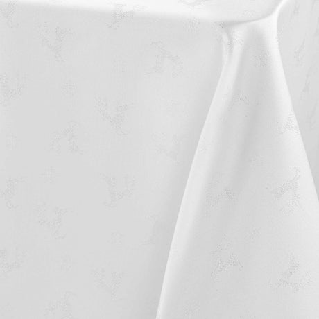 Les Rennes Metallic Hvit 140 x 250 cm, rektangulær juleduk, nærbilde