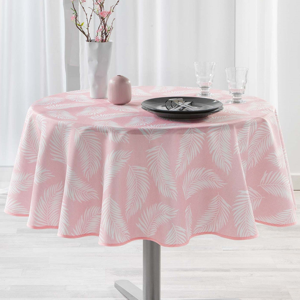 Lifette Pink Ø 180 cm, rund bordduk med flekkavvisende behandling