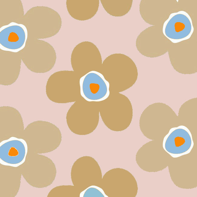 Big Flower Biscuit – Lola voksduk med store blomster, mønster