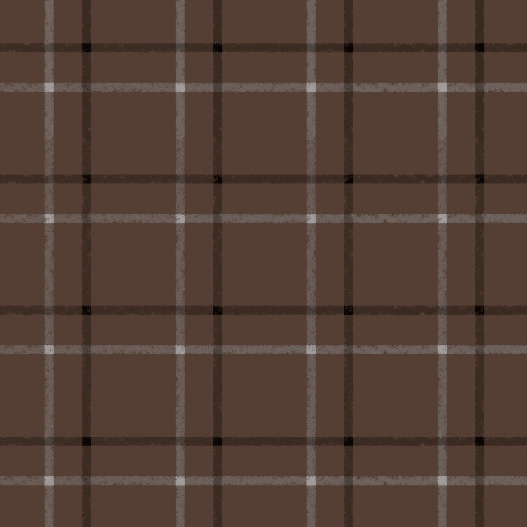 Check Pecan – Lola voksduk med klassisk rutet design, mønster
