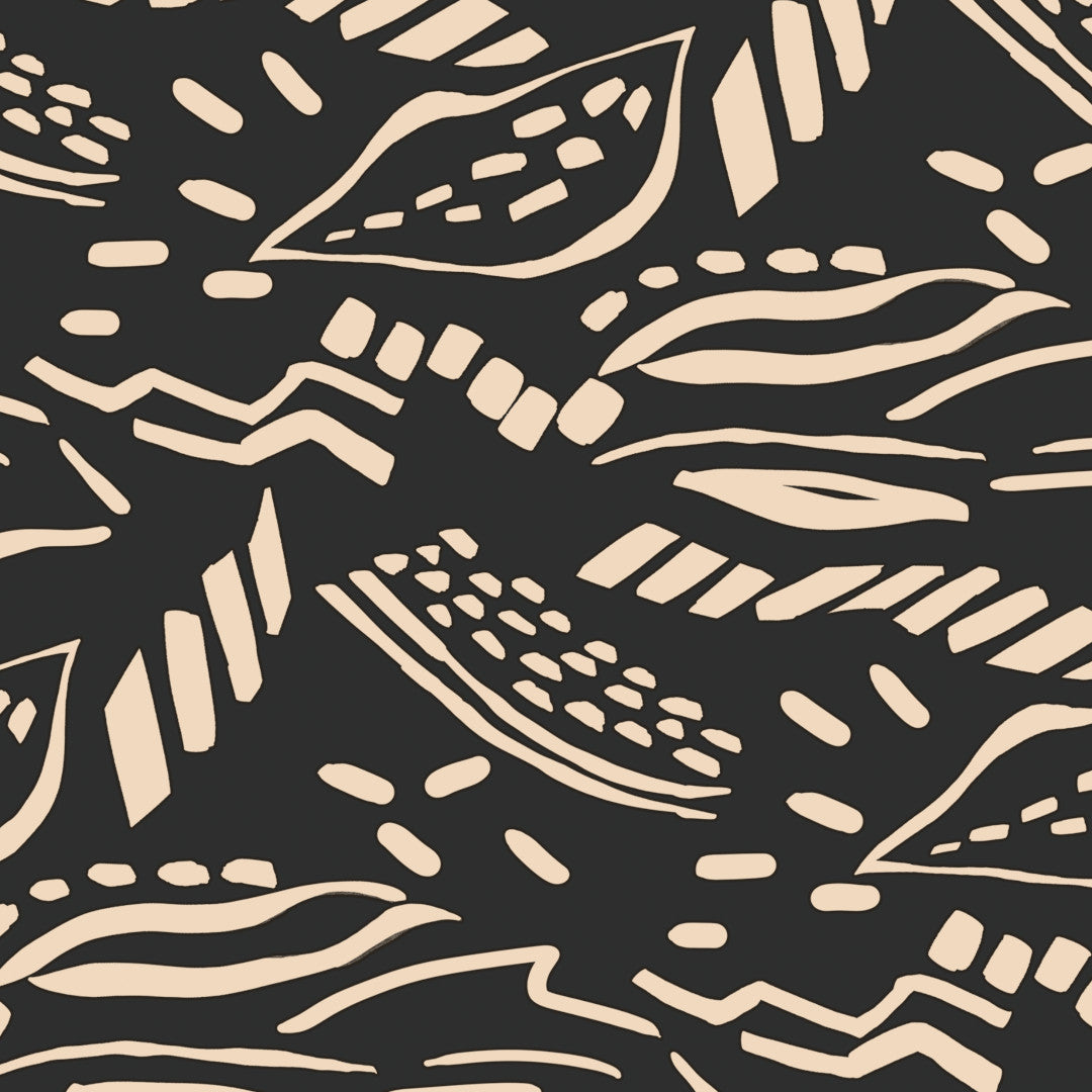 Dakarai Onyx – Lola svart voksduk med etnisk mønster