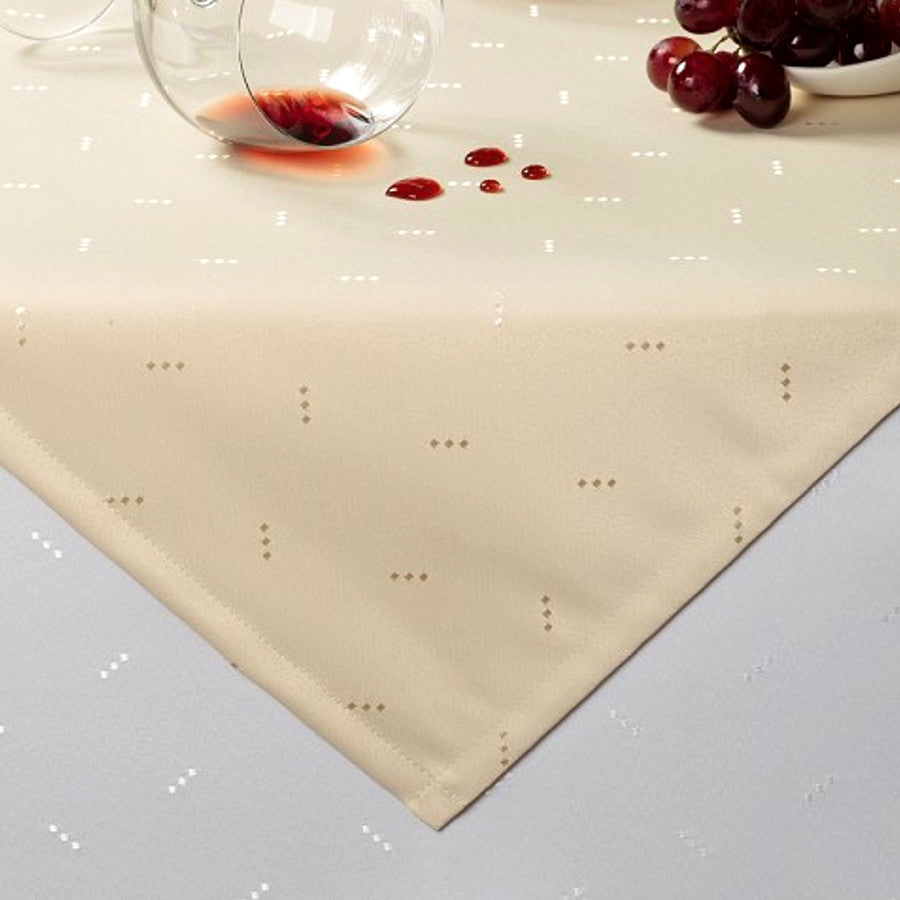 Luxor Champagne Ø 160 cm rund damaskduk