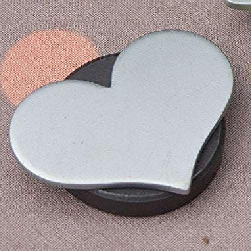 Magnetiske dukvekter, sølvhjerte – sett med 4 stk