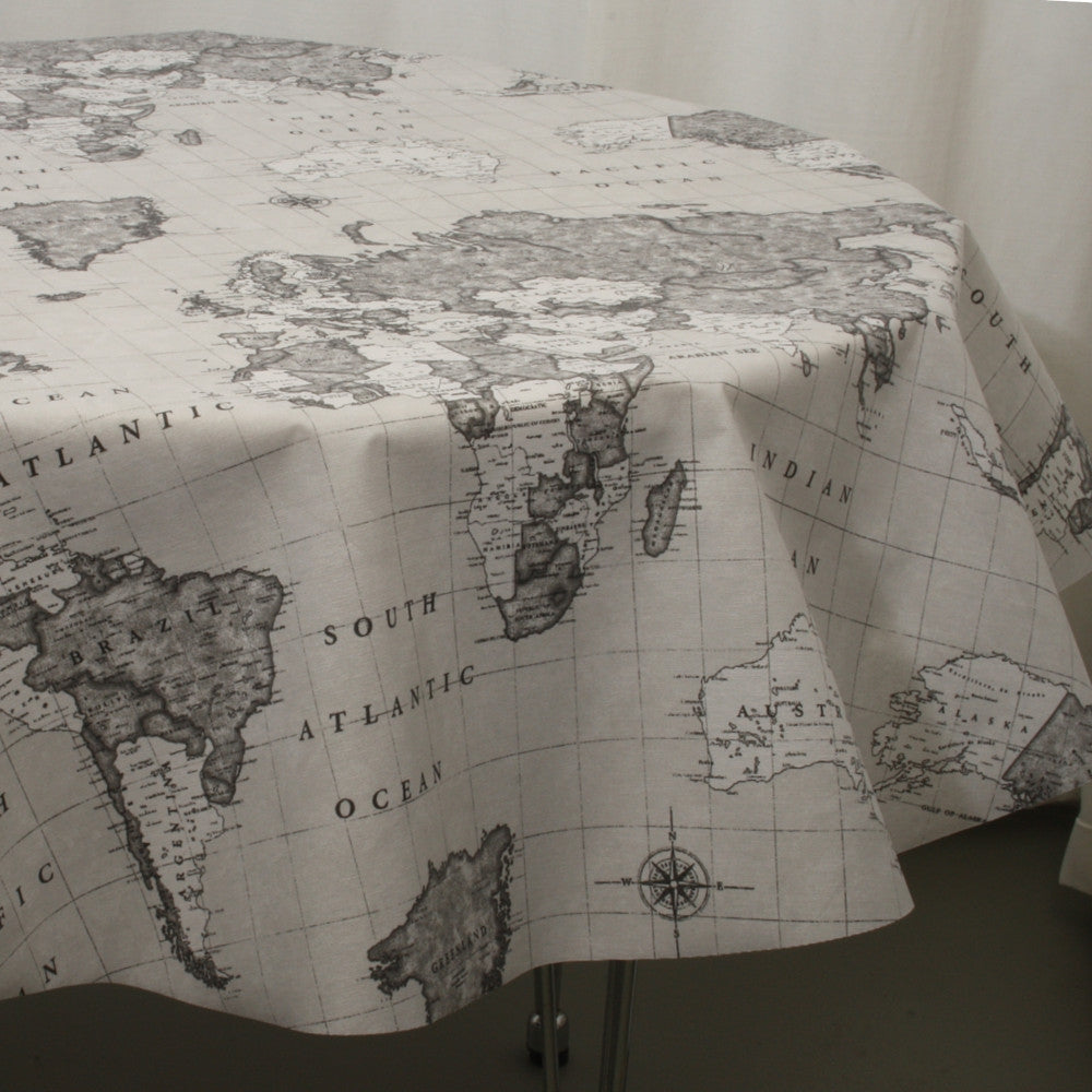Map Mundi grå – Akrylduk med verdenskart