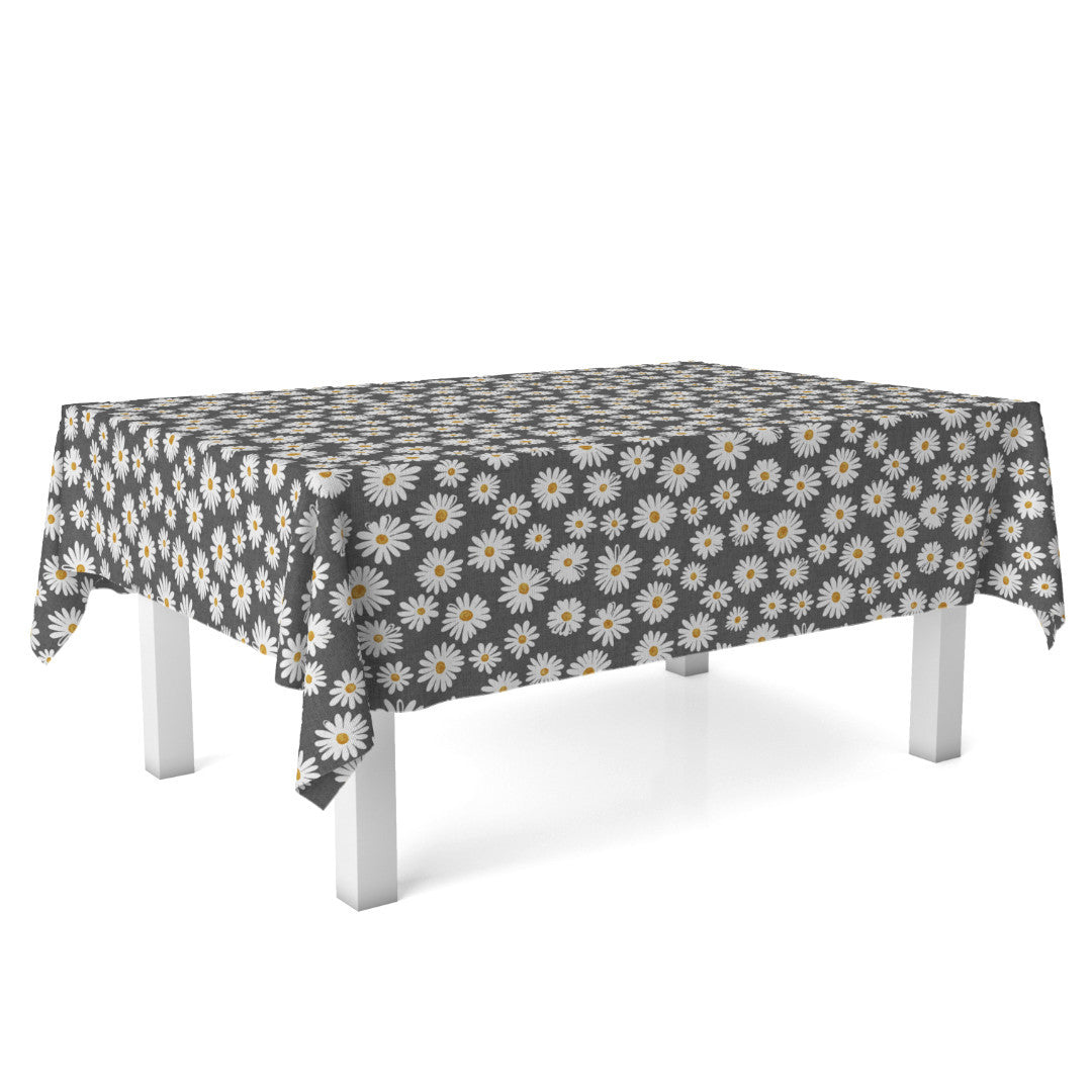 Margarita Antrasitt – Akrylduk med prestekrager, på bord