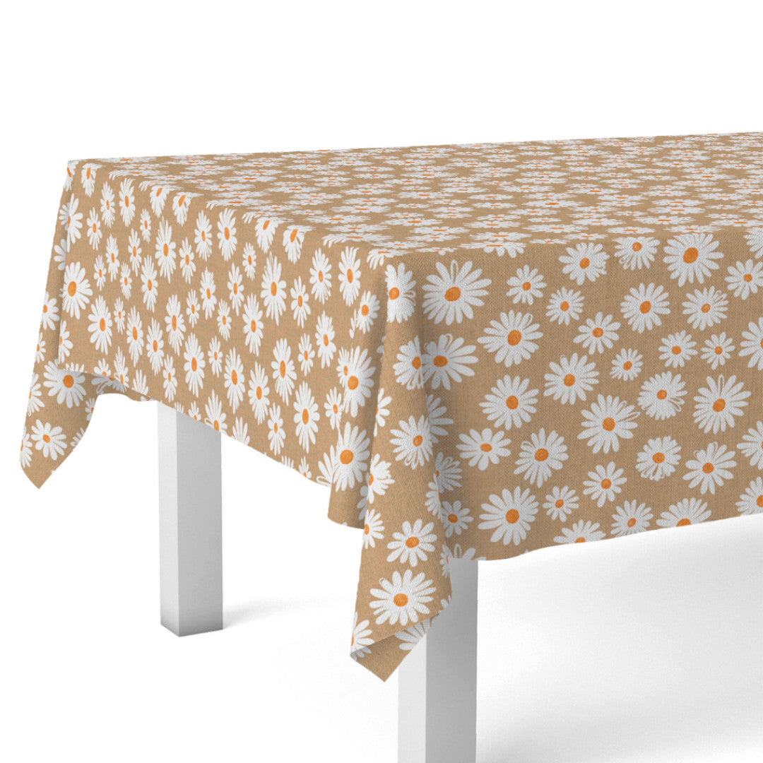 Margarita Natur – Akrylduk med prestekrager, hjørnebilde