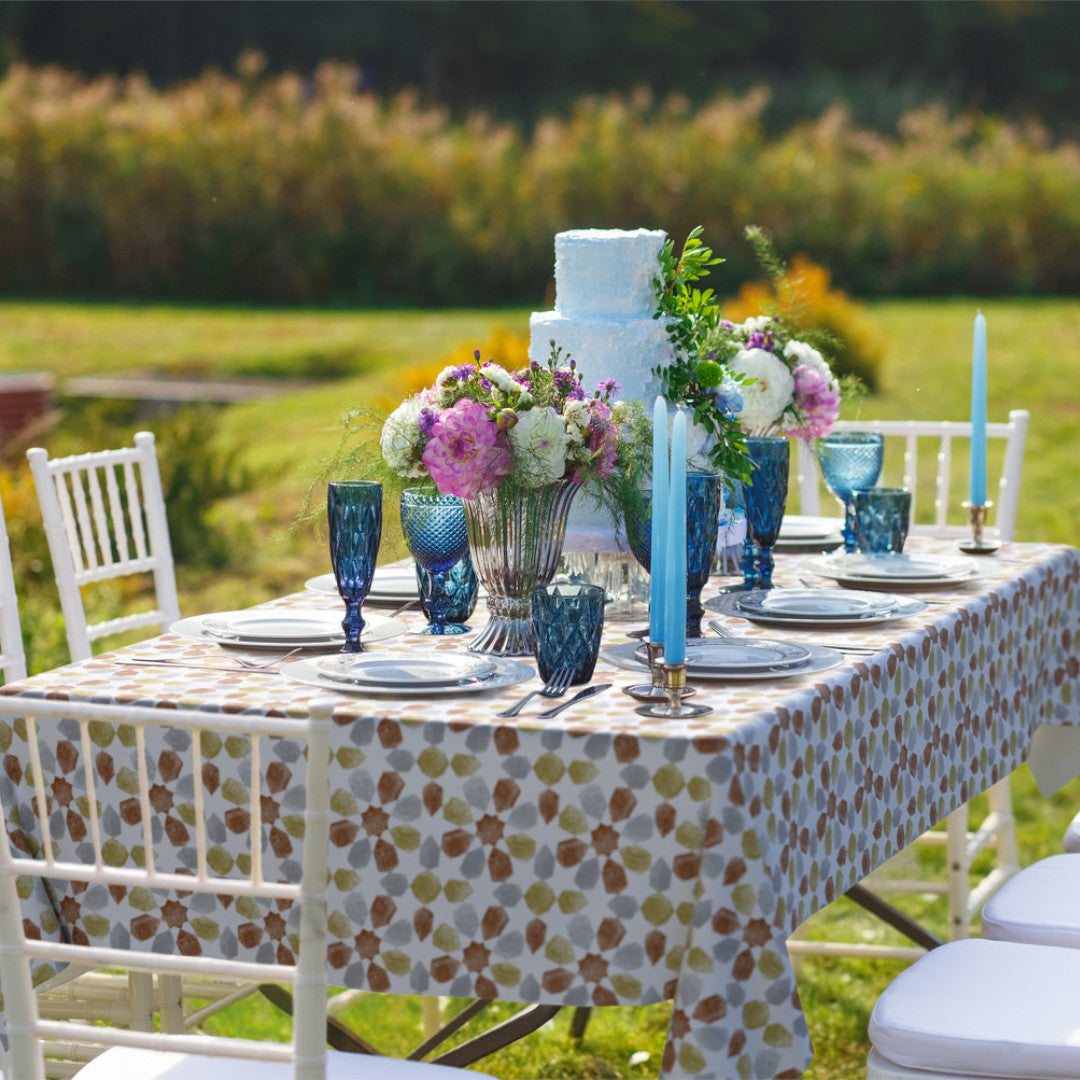 Mavro – Voksduk med dempet geometrisk mønster, miljø