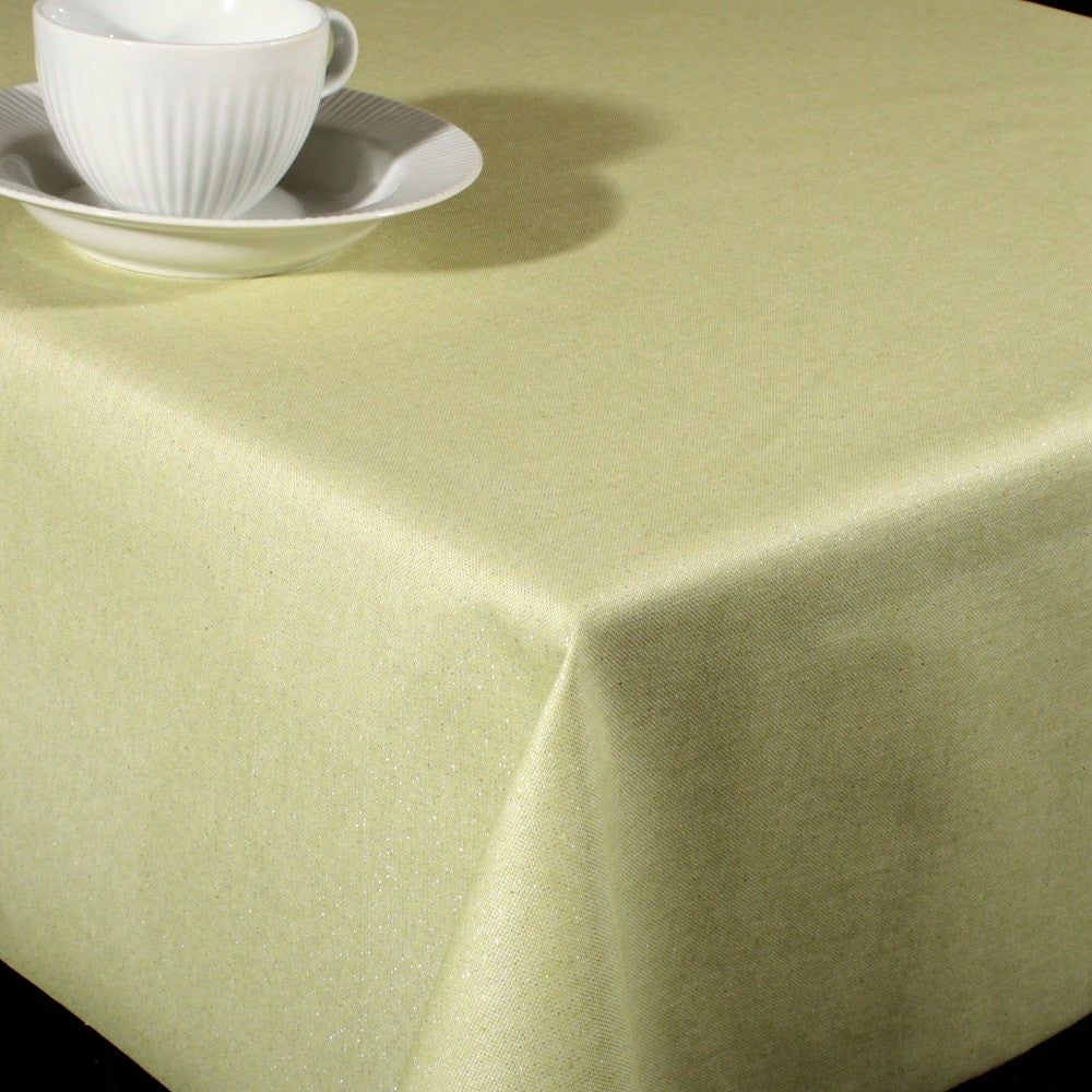 Metal Grønn - Akrylduk med lurex 150 cm bred