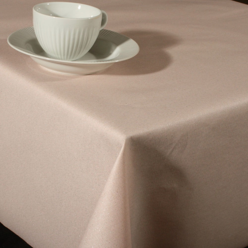 Metal Lyserosa - Akrylduk med lurex 150 cm bred