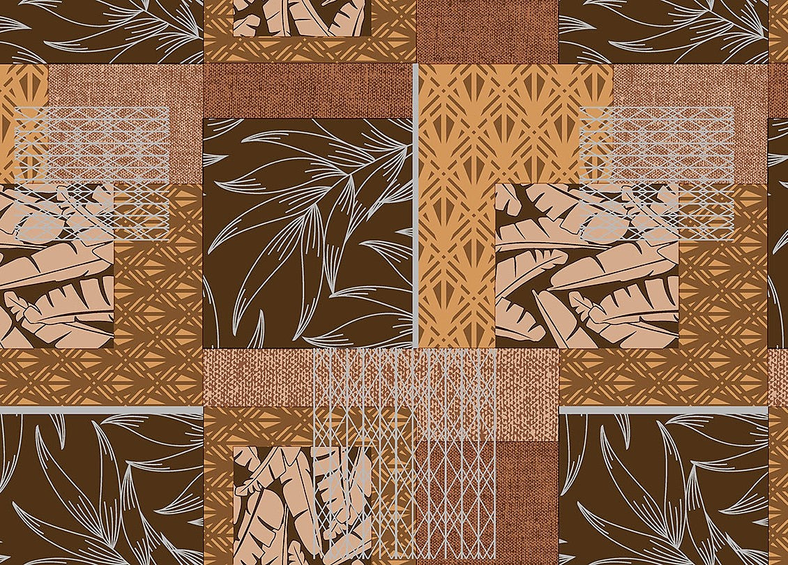 Mønstermiks – voksduk i naturlige brune og varme farger