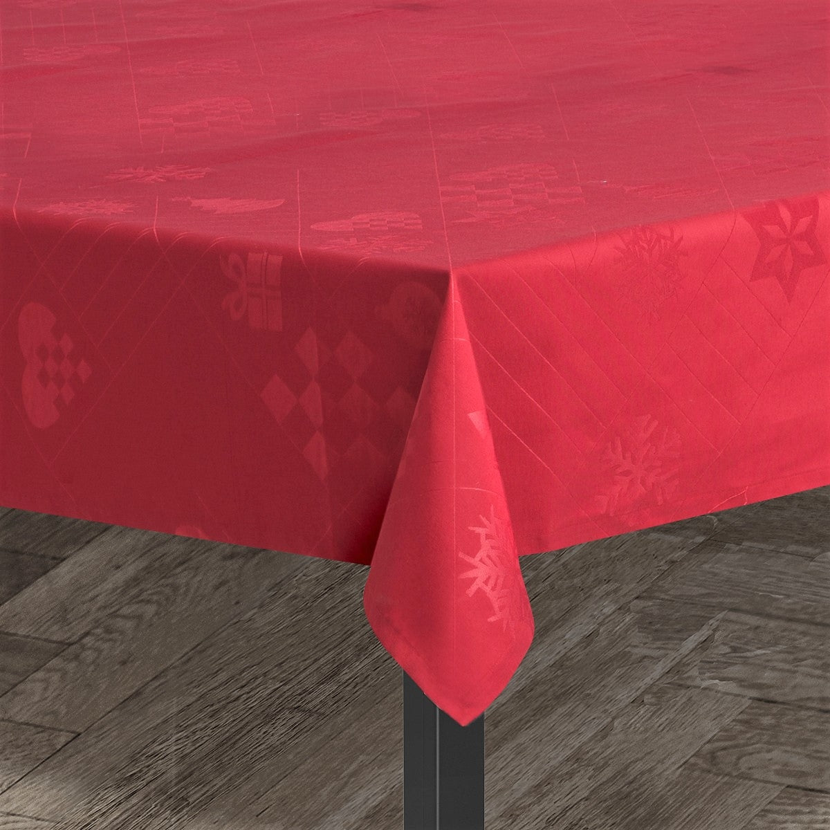 Rosendahl – Juna juleduk Natale, vakker damaskduk i rød – 150 x 270 cm