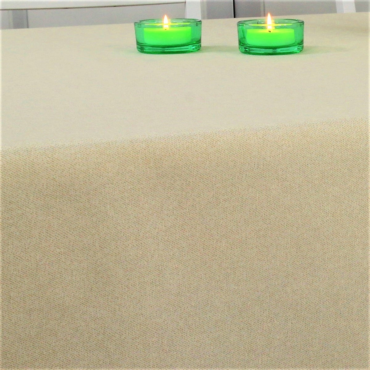 Ensfarget akrylduk i naturfarge - Dali 180 cm bred