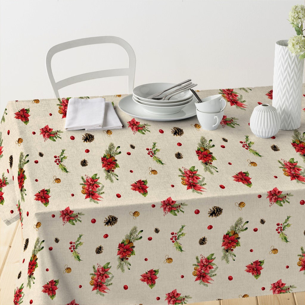 Naza – Juleakrylduk med små vakre røde julestjerner