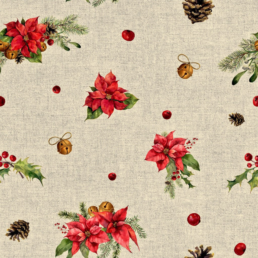 Naza – Juleakrylduk med små vakre røde julestjerner