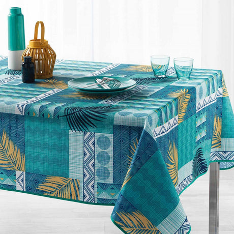 Neha Blue, bordduk med flekkavvisende behandling, 150 x 240 cm