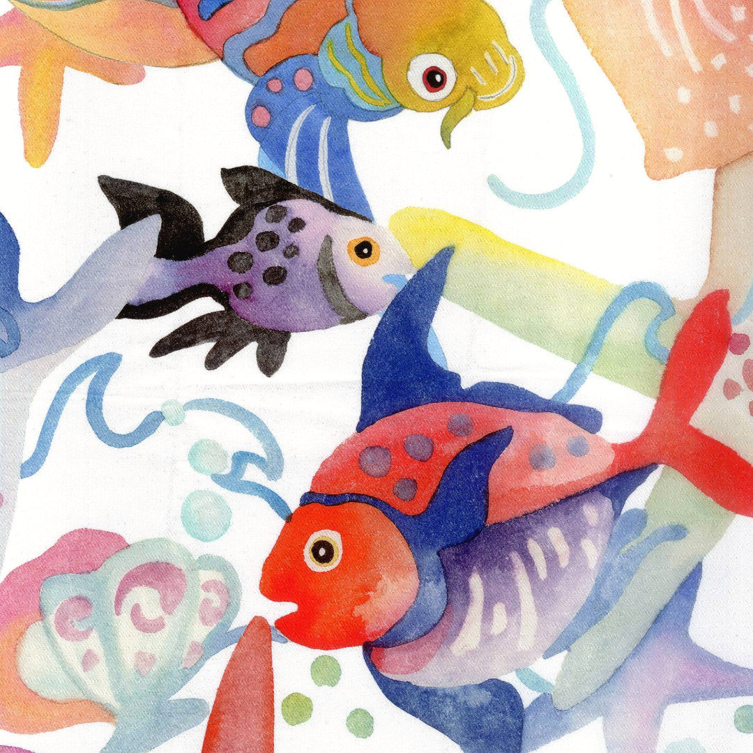 Nelle Acque Tropicali – Vakker akrylduk med fargerike fisk