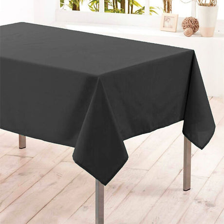 Nelson, ensfarget rektangulær duk med flekkavvisende behandling 145 x 240 cm - Sort