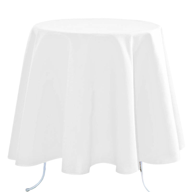 Nelson, ensfarget rund bordduk Ø 180, Hvit