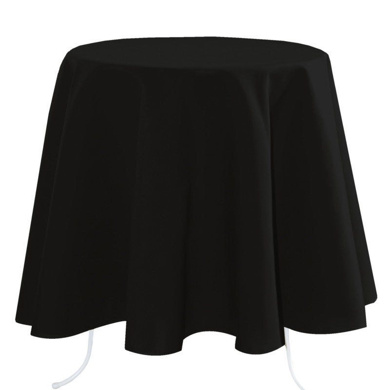 Nelson, ensfarget rund bordduk Ø 180, Sort