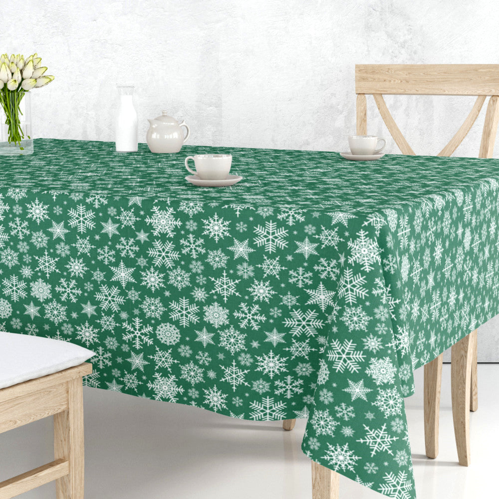 Nieve Grønn – Juleakrylduk med de vakreste hvite snøkrystaller
