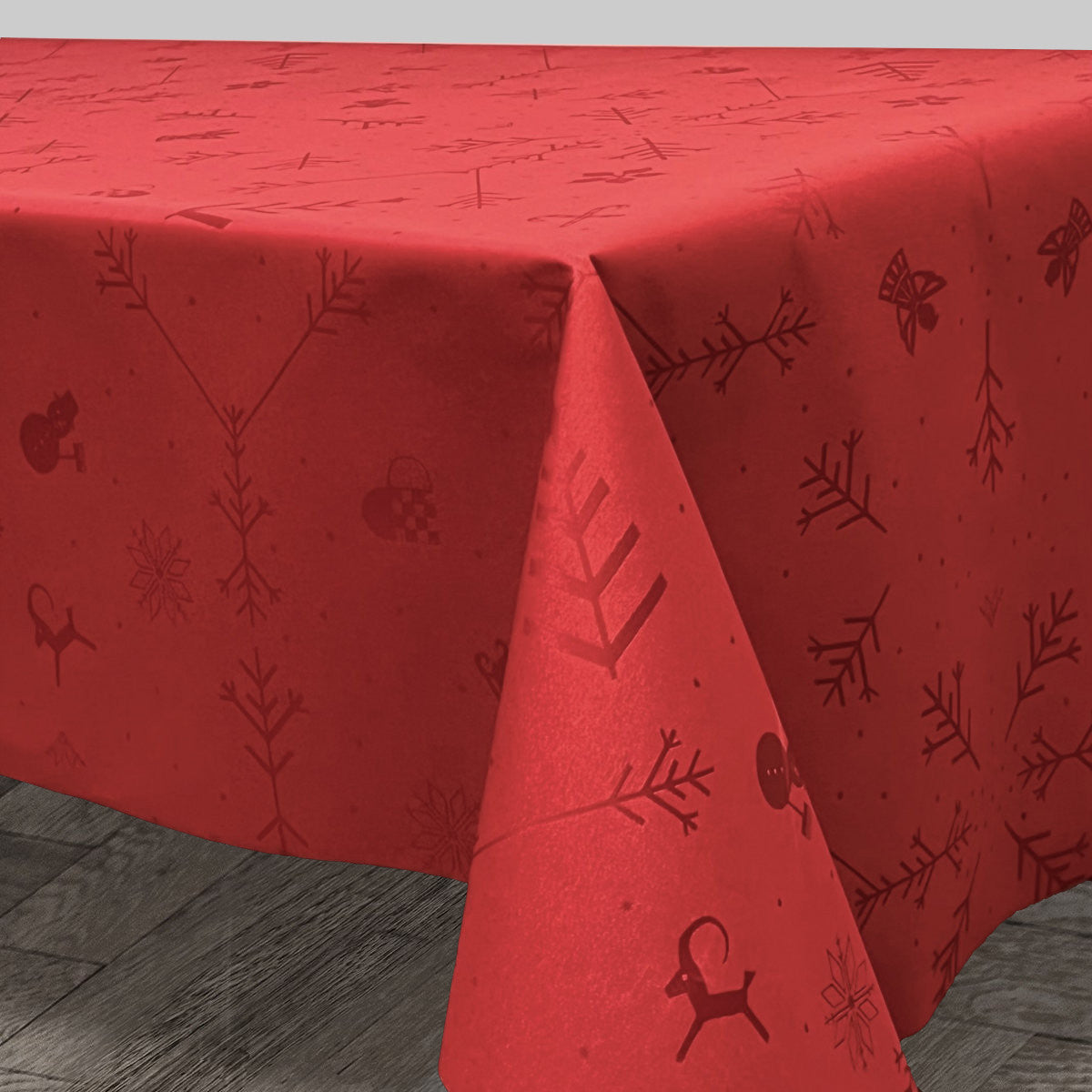 Noel Engholm Juleduk – Jacquardvevd akrylduk i rød med antiskli