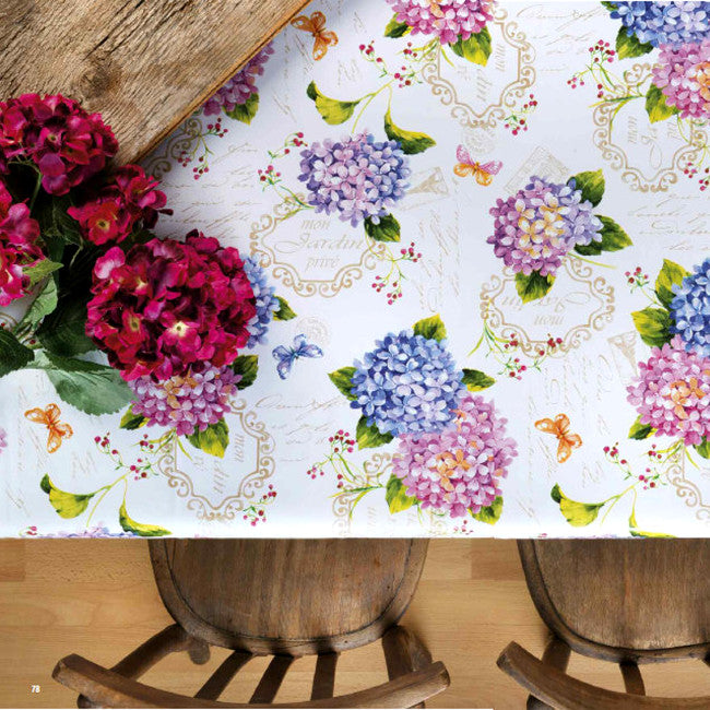 Ortensie – voksduk med hortensia, 140 cm bred