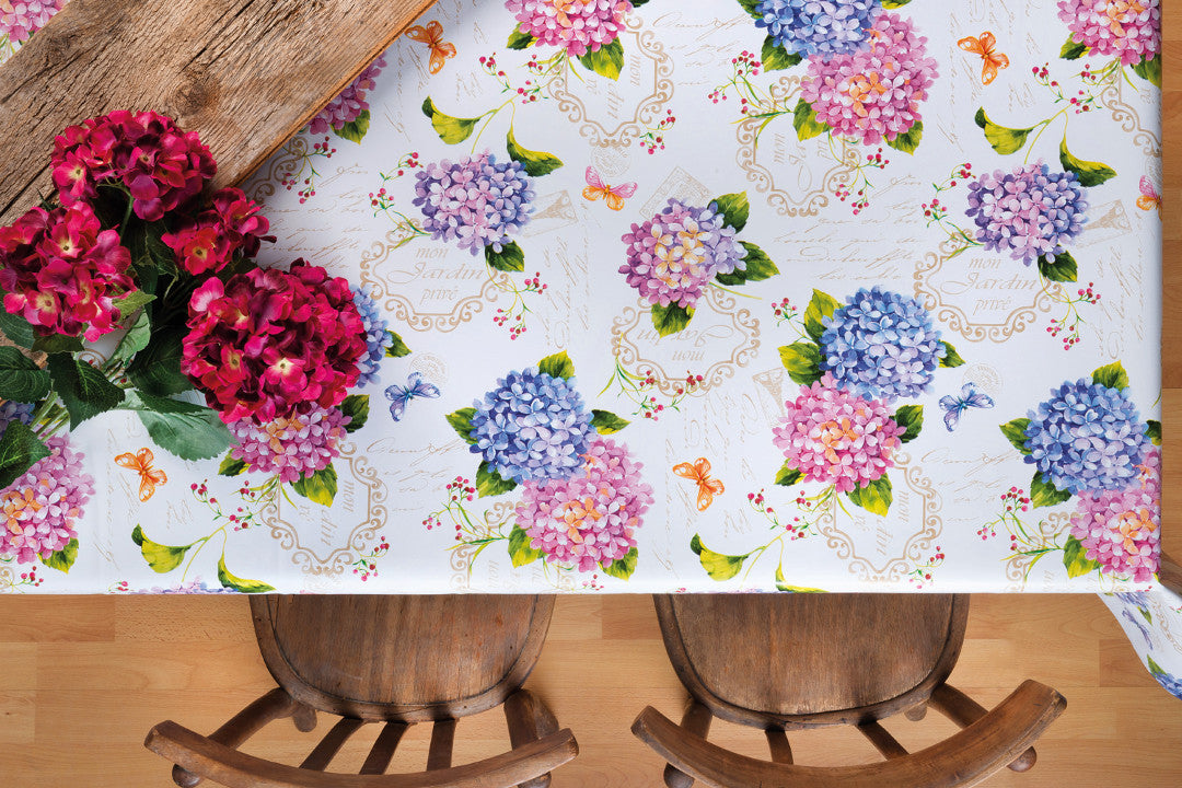 Ortensie – voksduk med hortensia, 140 cm bred