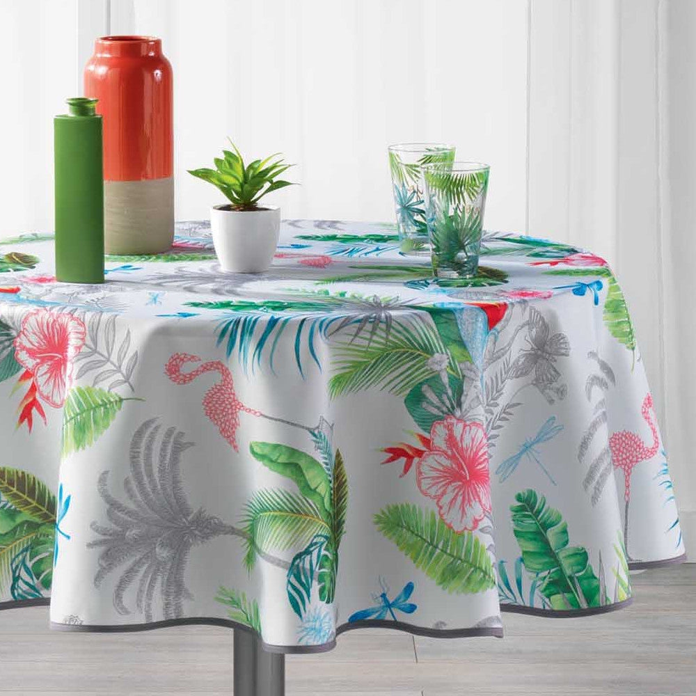 Paradizio White Ø 180 cm, rund bordduk med flekkavvisende behandling