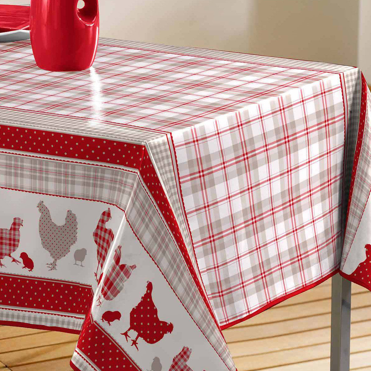 Poussins – voksduk med kyllinger, 140 x 240 cm