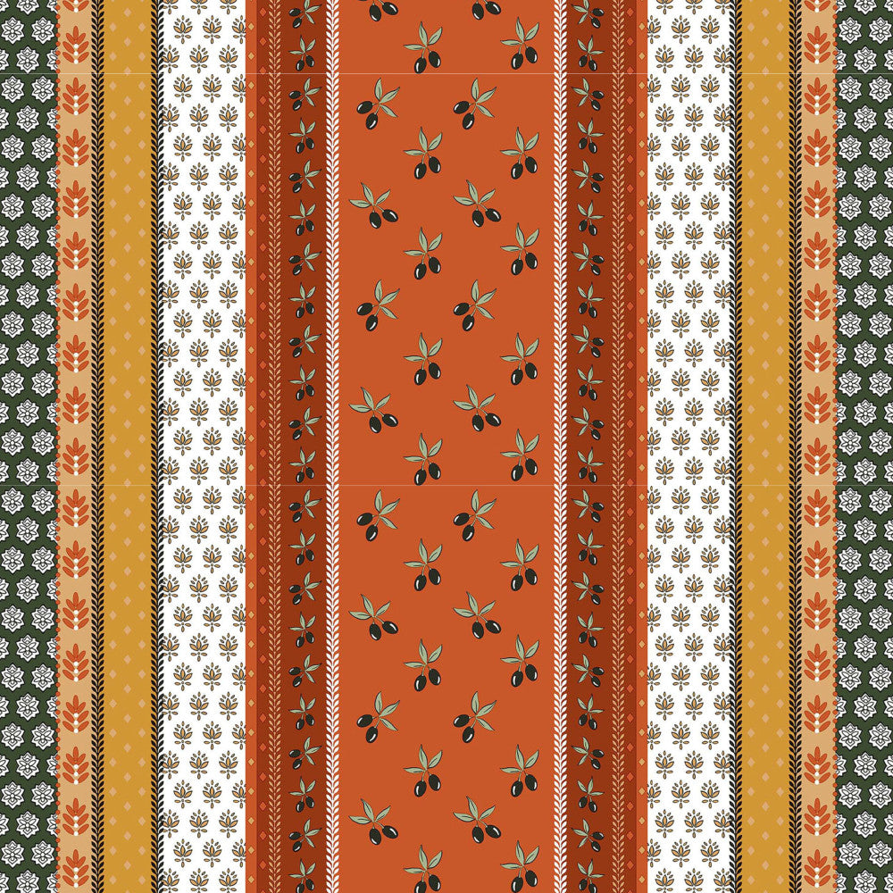 Proveencela Terracotta - Provence voksduk, oransje/kaki