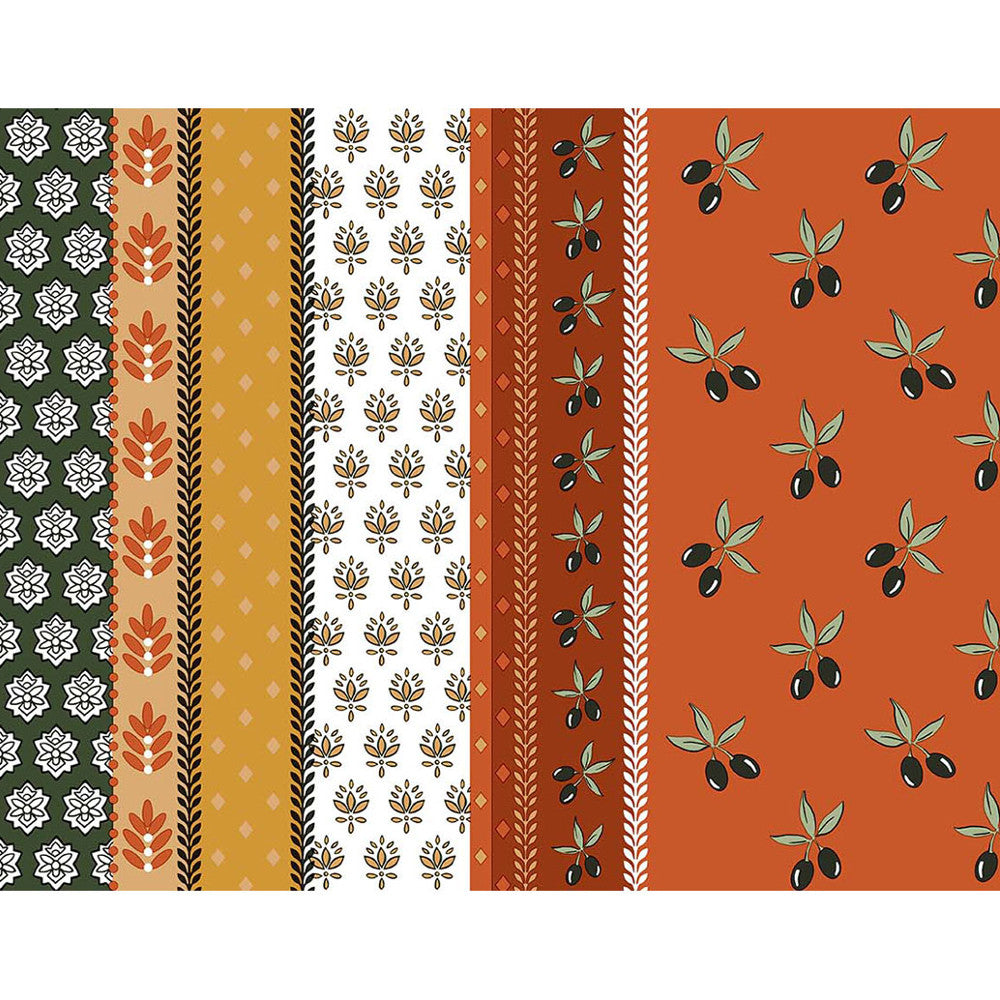 Proveencela Terracotta - Provence voksduk, oransje/kaki