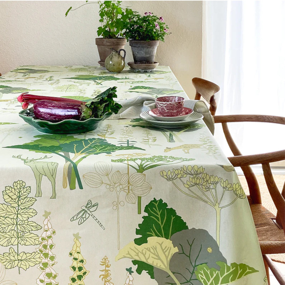 Rabarberhaven Grønn – Notes by Susanne Schjerning, akrylduk