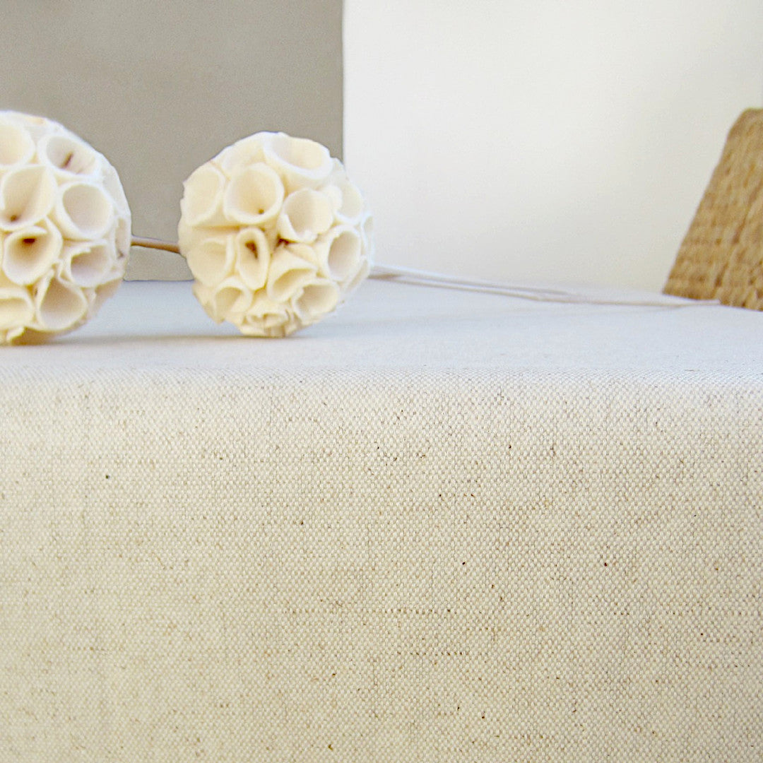 Roa Lino - Akrylduk med naturlig linutseende, 160 cm bred