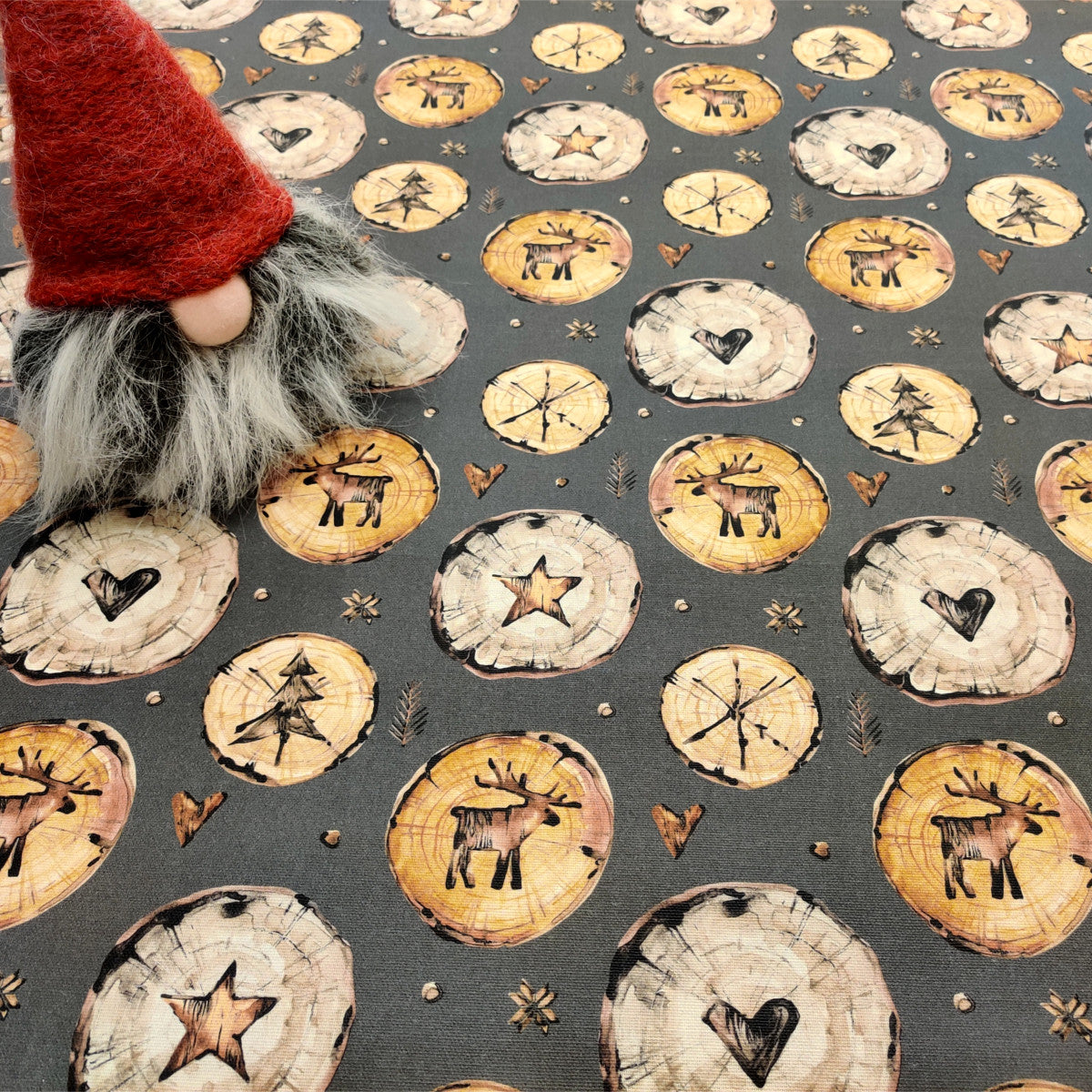 Juleduk - Akrylduk med Rudolf i Bjelkeland