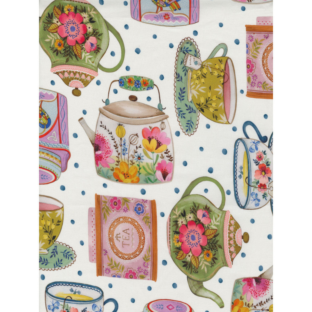 Salone da Tè Bianco – Sjarmerende og morsom akrylduk med alt for tedrikkeren