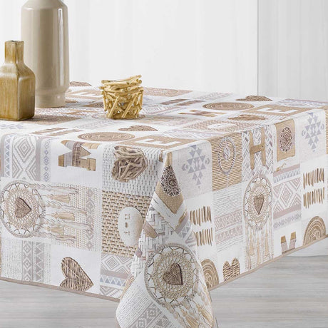 Samos White, bordduk med flekkavvisende behandling, 150 x 240 cm