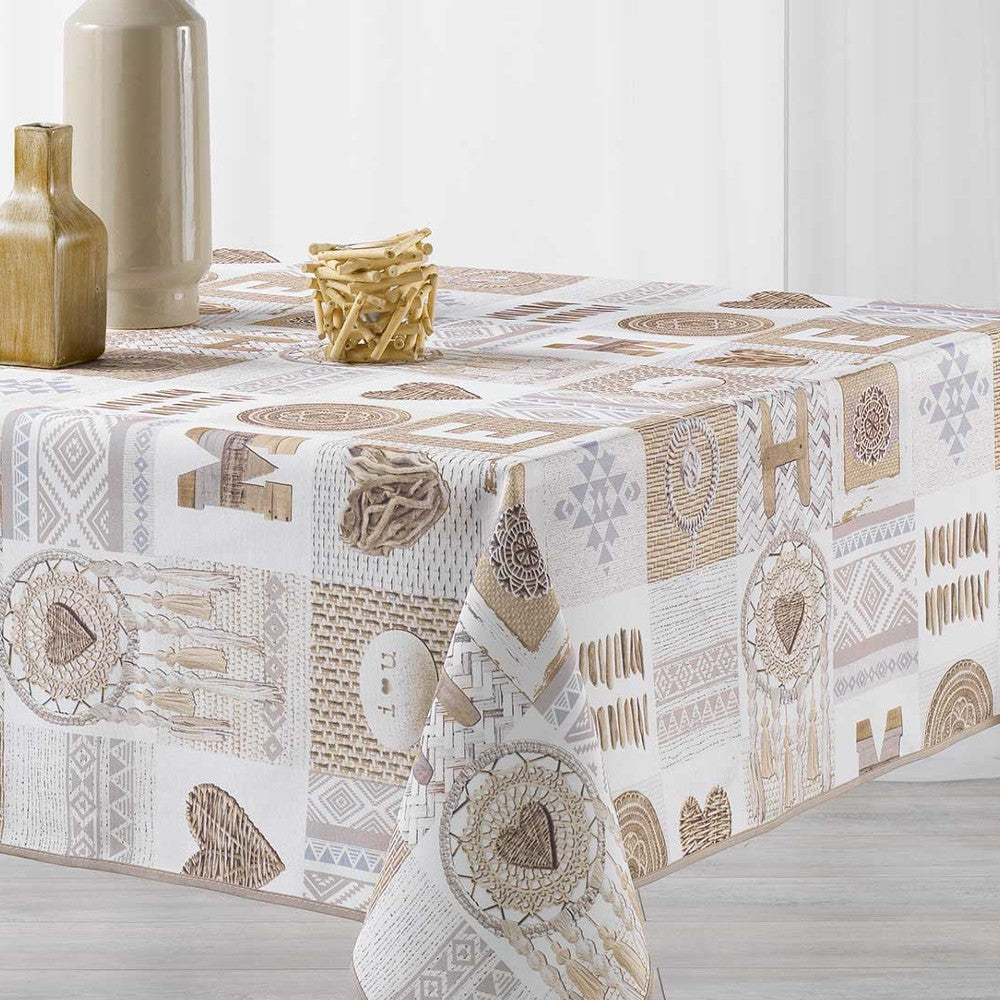 Samos White, bordduk med flekkavvisende behandling, 150 x 240 cm