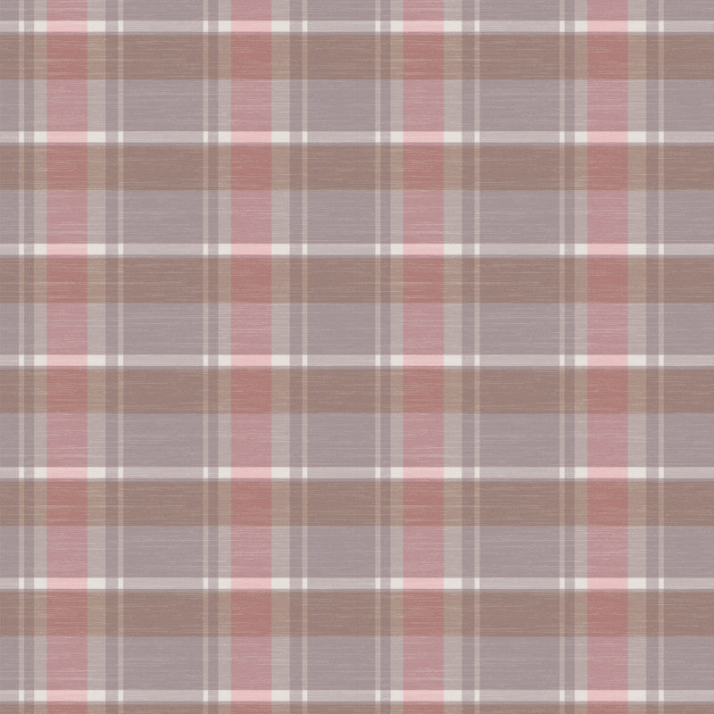 Scozzese, skotskrutet voksduk rosa taupe, 140 cm