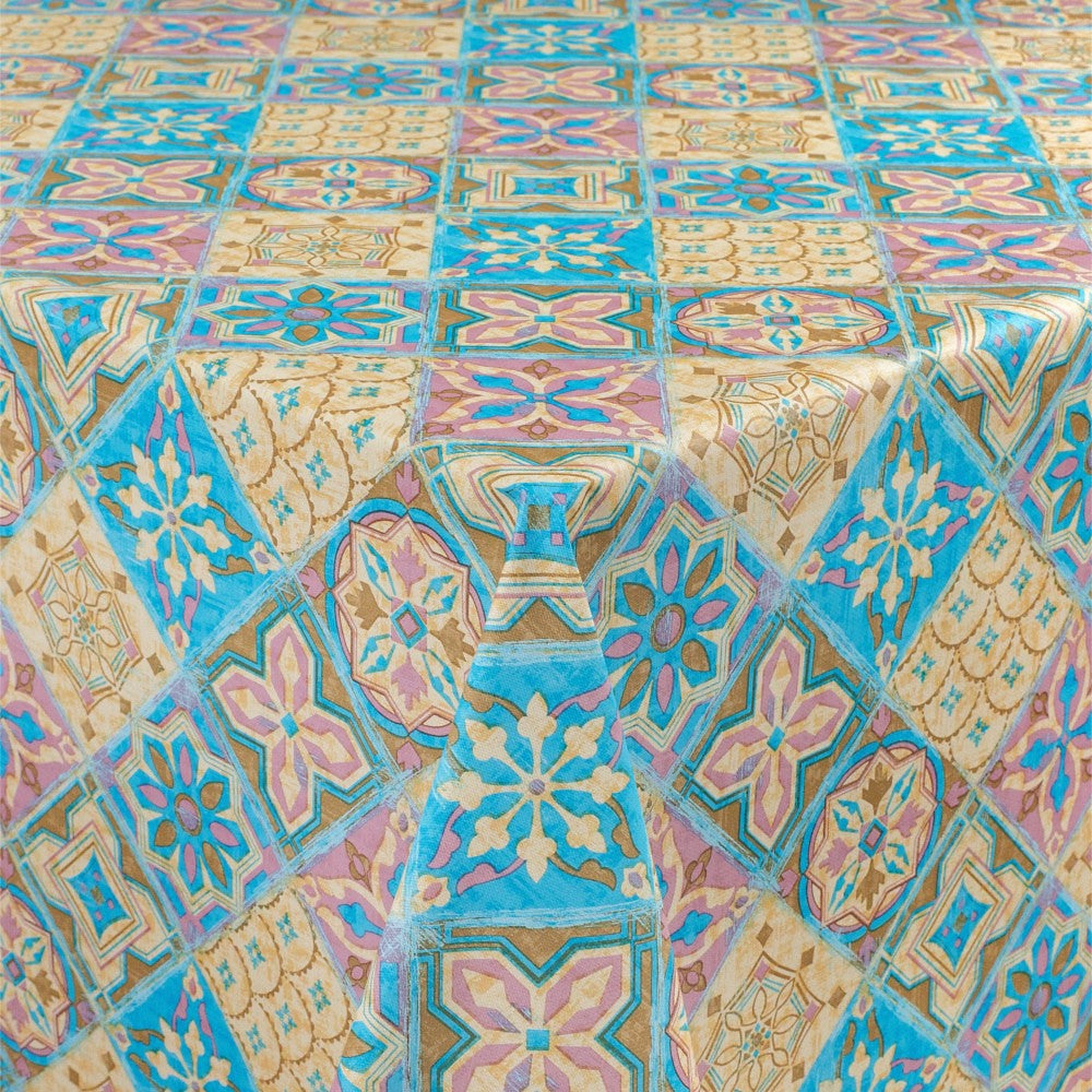 Vakre fliser Rosa – Voksduk med tekstillook