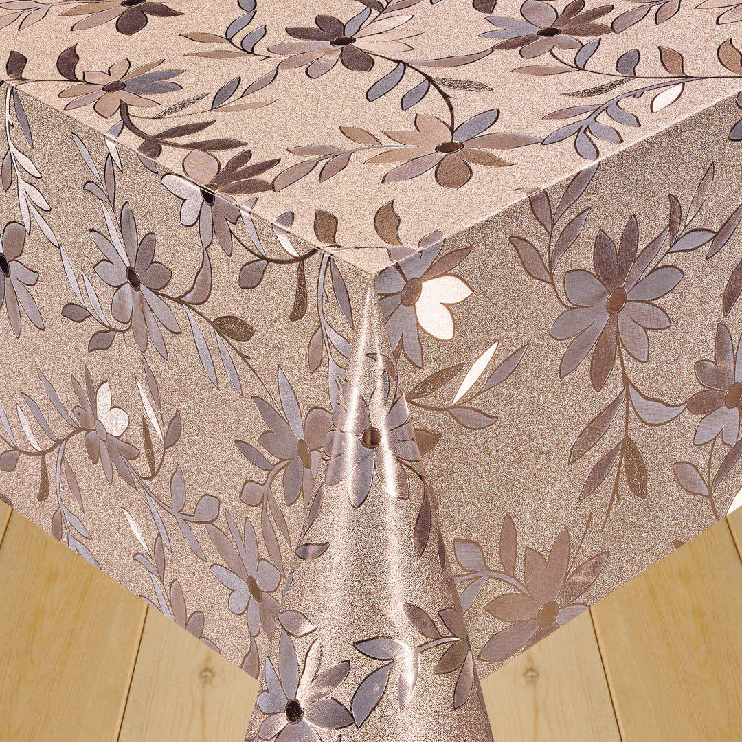 Slyngblomst kobber – kobberfarget voksduk med slyngblomster